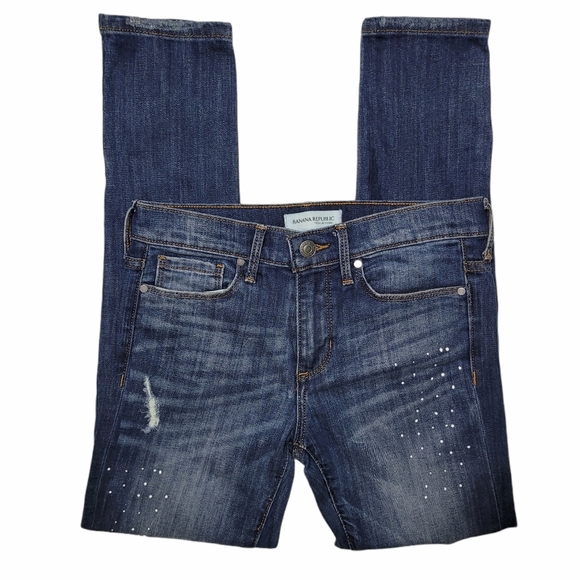 Women's Banana Republic Skinny Ankle Jeans Sz 26 - Picture 2 of 11